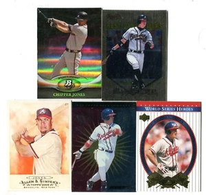 Chipper Jones 5 Card Baseball Trading Card Lot HOF ATLANTA BRAVES (LOT 60) - Picture 1 of 1