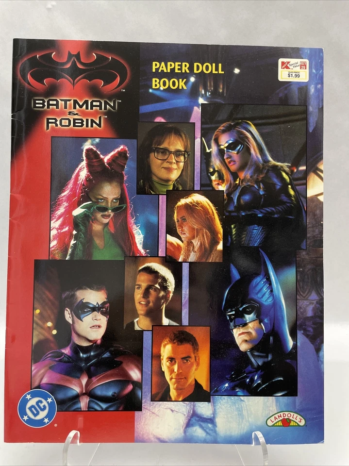1997 DC Comics Batman & Robin Paper Doll Book by Landoll's Uncut Dcbat4 NOS