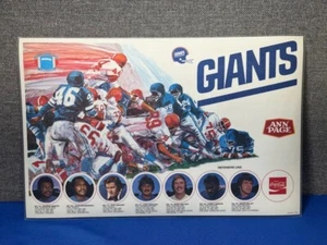 Vintage New York Giants 1978 Placemat Defensive Line - Coca Cola Ann Page NFL - Picture 1 of 6