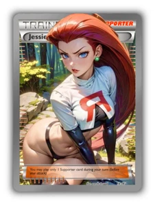 Jessie Trading Card - Sexy Adult Anime Waifu Custom Made Trainer | PARODY - Picture 1 of 3