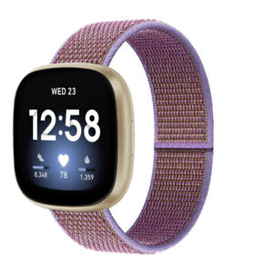 Sport Nylon Woven Elastic Watch Band Strap For Fitbit Versa 4 3 2 / Fitbit Sense