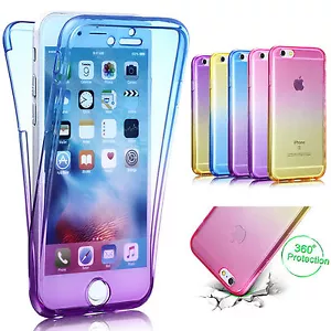 Custodia protettiva in silicone morbido trasparente antiurto 360° per modello Apple iPhone - Foto 1 di 13
