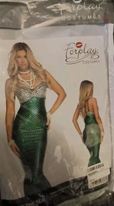 NEW Under The Sea Sexy Mermaid Costume Fits Sizes S/M Green Halloween - Picture 1 of 5