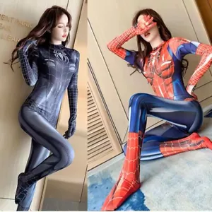 Spider-Women Cosplay Costume Spiderman Bodysuit Tight Zentai Outfit Jumpsuit New - Picture 1 of 14