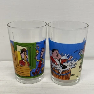 Lot 2 verres à moutarde anciens France 1973 Laurel et Hardy - Imagen 1 de 6