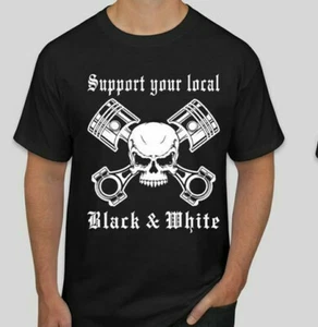 Maglietta Support your Outlaws Biker Motorcycle MC 15 Outlaw Skull - Foto 1 di 1