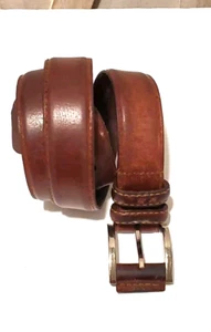 Remo Tulliani Size 30 Brown Leather Belt Stitched Edges Italian Leather  - Picture 1 of 8
