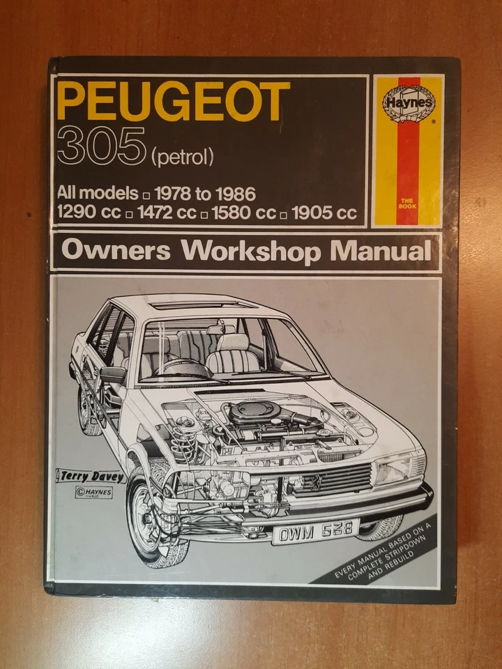  Haynes Workshop Manual PEUGEOT 305 Petrol 1978- 86 (1290, 1472, 1580, & 1905cc) - Image 1 of 1