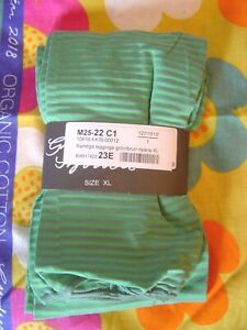 BNWT *Gudrun Sjoden* rare artemisia green stripy footless tights XL