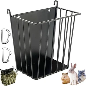 Metal Frame Guinea Pig Hay Feeder for Rabbit Chinchilla Bunny Cage Accessories - Picture 1 of 3