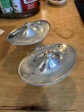 a pair of silver plated sauceboats,Georgian style,5.75" ovals, scarce