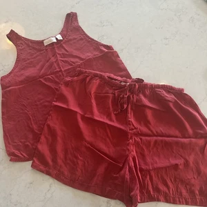 Victorias Secret VTG Pajama Set Womens M Red Silk Tank Shorts Holidays Sexy - Picture 1 of 6