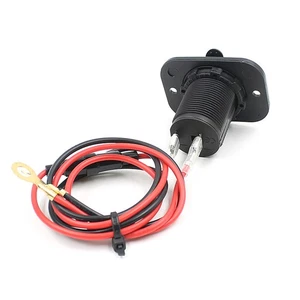 Enchufe de alimentación de encendedor de cigarrillos adaptador USB doble 12V para automóvil motocicleta - Imagen 1 de 12