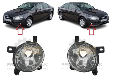 NEW FOR AUDI A4 B8 2007-2011 FRONT BUMPER FOG LIGHT LAMP PAIR SET - Image 1 of 4