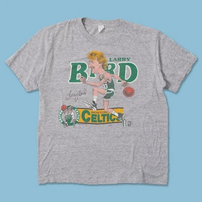 Boston Celtics Larry Bird reprinted sport grey classic T-Shirt QT4794 - Image 1 of 2