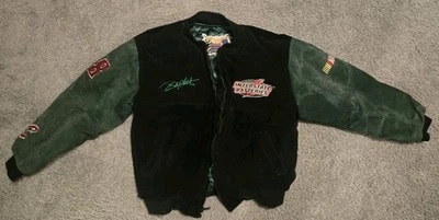Chaqueta Jeff Hamilton Hombre Med Negra con Mangas Verdes 18 Bobby Labonte Acolchada Foto 1 de 4