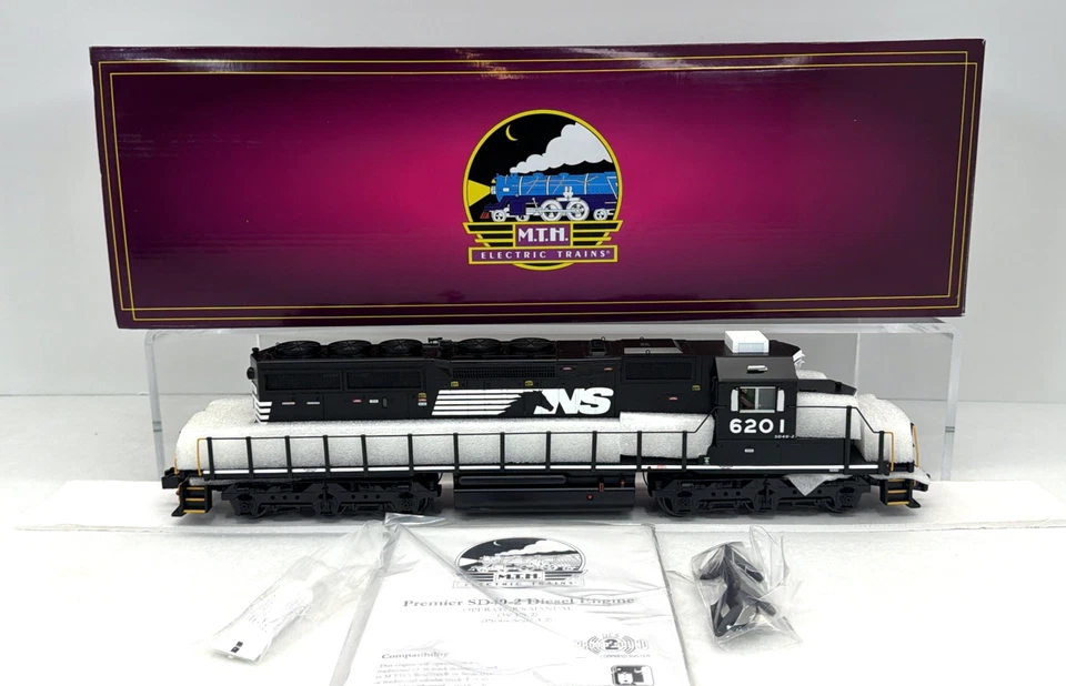 MTH Premier 20-20154-1E Norfolk Southern SD40-2 Diesel PS.2 O New 3v #6201 NS - Image 1 of 4