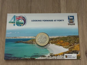 2022 Falklands £2 Two Pound Coin Liberation Looking Forward At Forty Carded BU5 - Picture 1 of 4