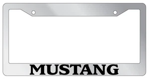 Chrome METAL License Plate Frame MUSTANG Auto Accessory 1631 - Picture 1 of 1