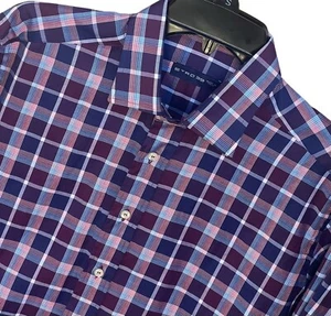 ETRO MILANO MEN'S BUTTON UP SHIRT SIZE 39 SMALL / MEDIUM PLAID MADE IN ITALY - Picture 1 of 9
