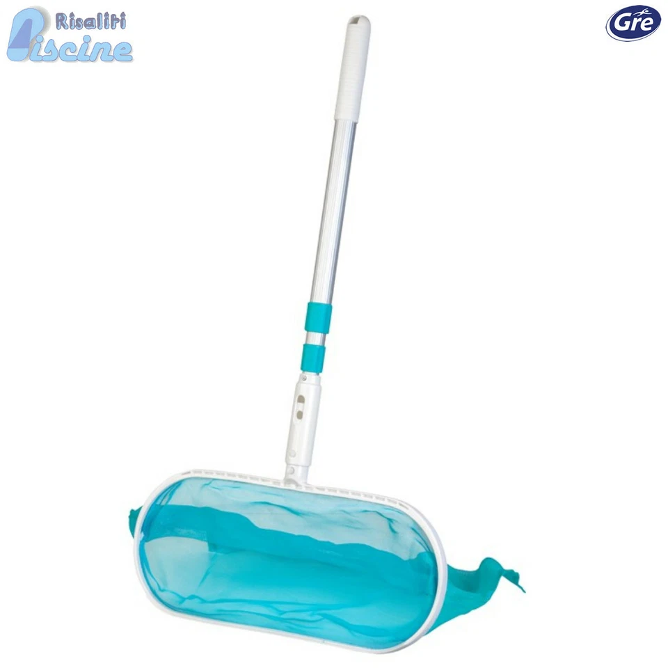 Retino di fondo con manico telescopico Gre per pulizia piscine