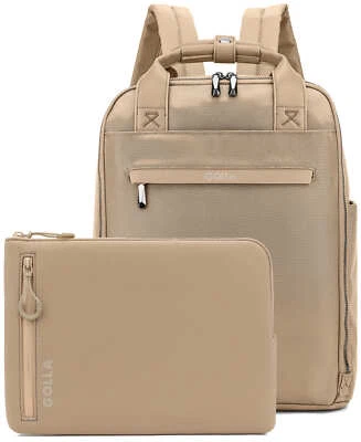 Golla Laptop Rucksack Orion 13 l + Laptoptasche 15 Zoll (coffee / beige) + Buds - Bild 1 von 4