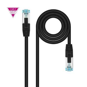 Câble Réseau Ethernet RJ45 50 CM Noir Cat.7 LSZH SFTP PIMF AWG26 - Photo 1/3