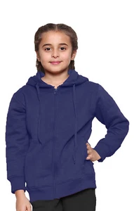 Girls Boys Kids Zipper Hoodies Unisex Fleece Hoodie Top School Casual & Sports - Picture 1 of 17