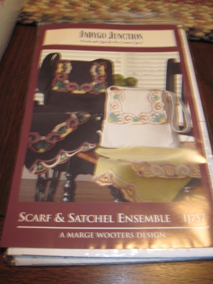 Scarf & Satchel Ensemble A Marge Wooters Design Indygo Junction Uncut  Pattern - Image 1 of 1