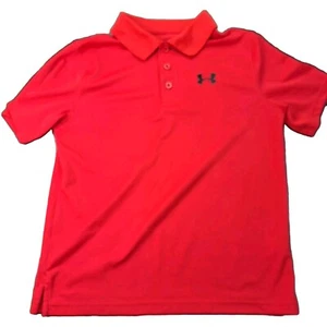 Under Armour Boy's Short Sleeve Red Polo Shirt Youth Size Large (YLG) - Picture 1 of 10