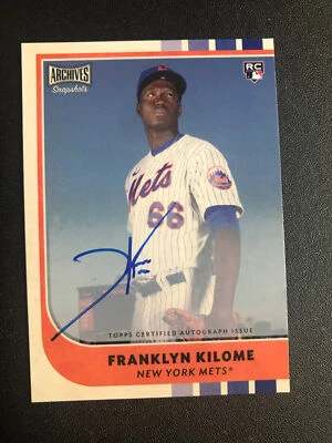 2021 Topps Archives #17 Franklyn Kilome Snapshots Auto - Image 1 of 2