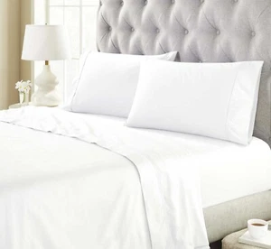 Gina Organic Cotton 300 Thread Count Percale Deep Pocket Bed Sheet Set - Picture 1 of 19