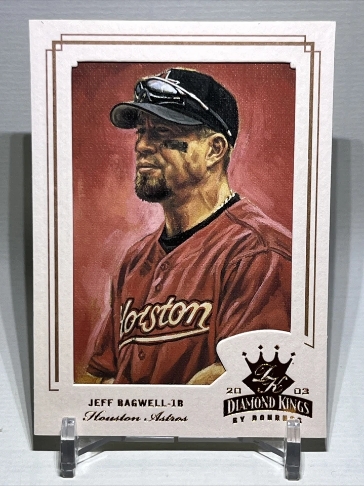 2003 Donruss Diamond Kings  #102 Jeff Bagwell Houston Astros Gold Foil Astros - Image 1 of 4