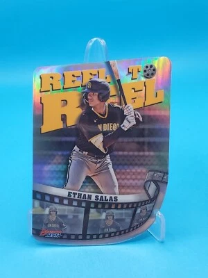 Ethan Salas 2023 Bowman's Best #RR-24 Reel to Reel Die Cut Refractor - Padres - Image 1 of 2