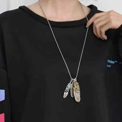 Unisex Punk Hip Hop Feather Eagle Claw Pendant Necklace-Bold & Rebellious Style - Image 1 of 4
