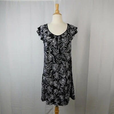 Charter Club 睡衣 - 花卉印花短睡衣 - 黑色,XS #6196 — 第 1/3 张图片