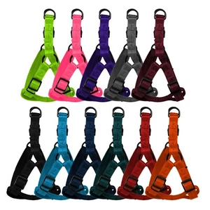 Nylon Pet Dog Puppy Harness Adjustable Easy to Use Walking 11 Colors 4 Sizes - Picture 1 of 13