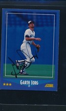1988 Score #204 Garth Iorg Blue Jays Signed Auto *30536