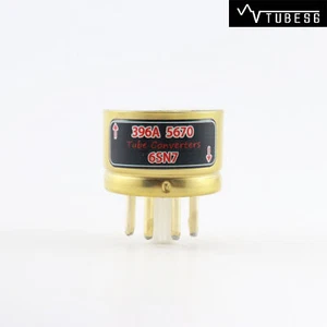Un tubo de vacío chapado en oro 396A 5670 a 6SN7 convertidor enchufe - Imagen 1 de 11