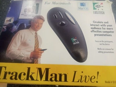 RARE VINTAGE LOGITECH TRACKMAN LIVE! MOUSE MACINTOSH MAC VERSION - Image 1 of 3