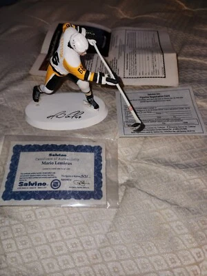 Figura Porselian Mario Lemieux Penguins Salvino Edición Mundial 571/1200 Foto 1 de 4