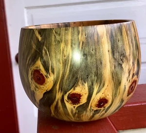 Hawaiian Wood Bowl Norfolk Pine~Local Artist~Gallery & Collector Quality (721-6) - Picture 1 of 10