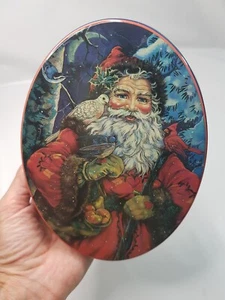 Anderson's Candies Tin Traditional Old Fashion Santa Container 7x5" Christmas - Picture 1 of 7