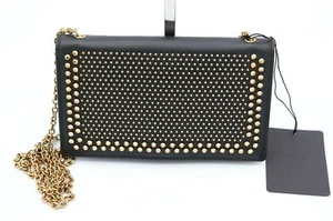 MCM Marelda Nemesis Cuero Negro Tachonado Cartera Bolso sin asas Bolso de hombro Nuevo $795 - Imagen 1 de 7