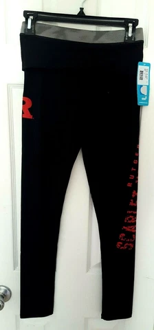 Rutgers Scarlet Knights Womens Juniors Leggings Size Small 3/5 Tights Yoga Pants Cover
