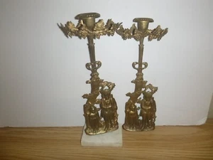 Antique Cornelius & Baker Two Piece Candelabra Set Mid 1800's - Picture 1 of 16