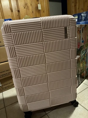 American Tourister Checkered NXT 28” Spinner Luggage – Light Pink (NEW) - Image 1 of 4