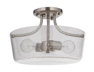 Tyler 2-Light 13" Ceiling Light in Brushed Polished Nickel - Image 1 of 2
