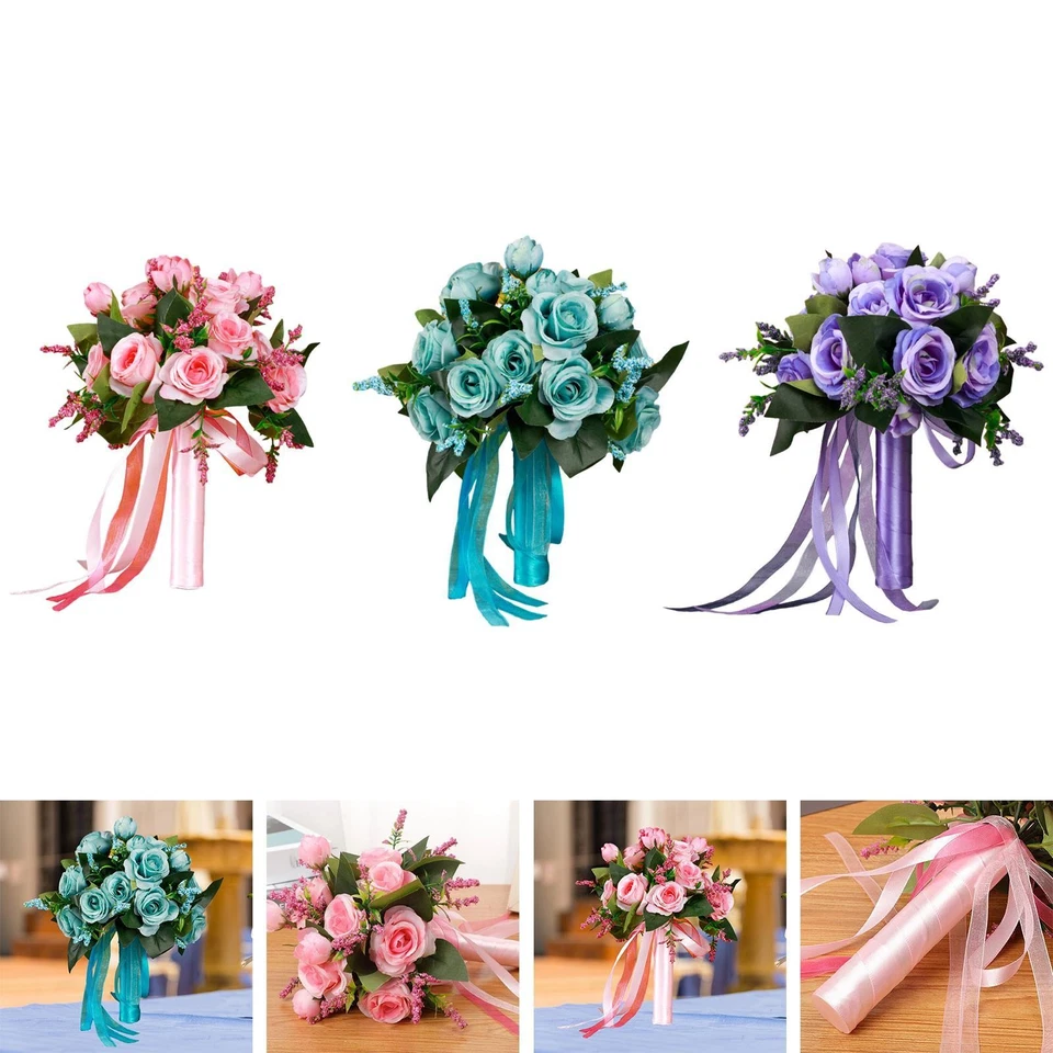 Bridesmaid Holding Wedding Bouquets Centerpiece Artificial Flower Bridesmaid - Image 1 of 1