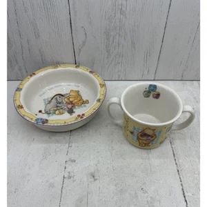Winnie the Pooh Eeyore Hunny Royal Doulton Baby Plate Abrazo Taza Set de Regalo NUEVO - Imagen 1 de 9